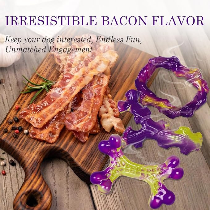 Tough Dog Toys for Aggressive Chewers 3 Pack Chew Toys for Large Dogs, Indestructible Dog Toy for Aggressive Chewers Large Breed, Dog Toys to Keep Them Busy