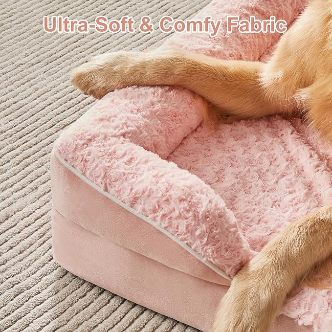 WNPETHOME Dog Bed for Extra Large Dogs, Washable Dog Bed with Waterproof Lining & Non-Skid Bottom, Orthopedic Egg Foam Couch for Pet Sleeping, Pet Bed