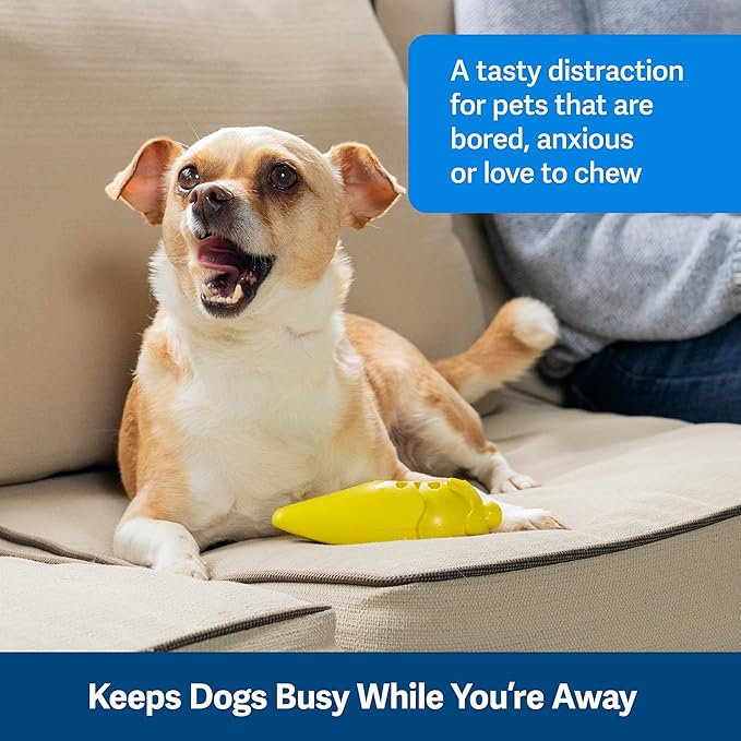 PetSafe Frosty Cone Dog Toys – Fill and Freeze Treat Holding Chew Toy – BPA Free Rubber – French Vanilla Scented – Interactive Pet Puzzle for Boredom or Separation Anxiety