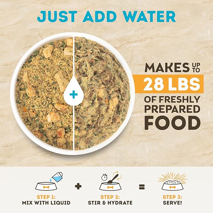Only Natural Pet MaxBlends Grain Free Chicken Recipe Dehydrated Dog Food Formula - High Protein Homemade Stew, Nutrient-Dense Meal for Canine Health - Chicken RecipeFlavor - 7 lb Bag (Makes 28 lbs)