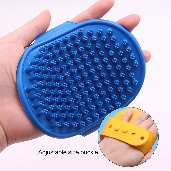 Dog Washing Gloves Brush for Pet: JOANGIHC 3PCS Dogs Shedding Wash Massage Gloves Grooming for Short Long Haired Dogs Cats (Light Yellow)