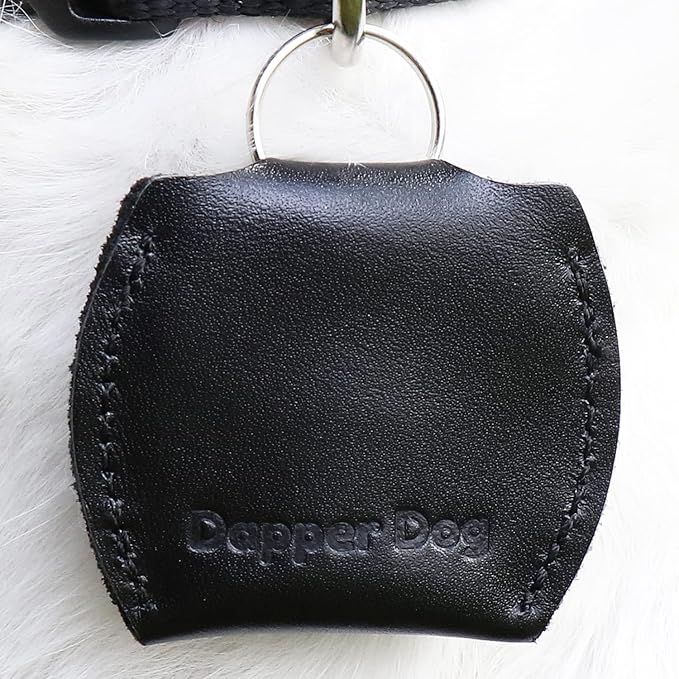Dapper Dog Leather Dog Tag Silencer (Black)