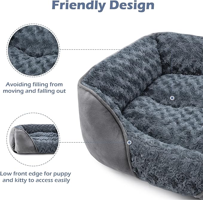 INVENHO XX-Large Dog Bed for Large Medium Small Dogs, Rectangle Washable Dog Bed, Orthopedic Dog Bed, Soft Calming Sleeping Puppy Bed Durable Pet Cuddler with Anti-Slip Bottom XXL(42"x30"x10")