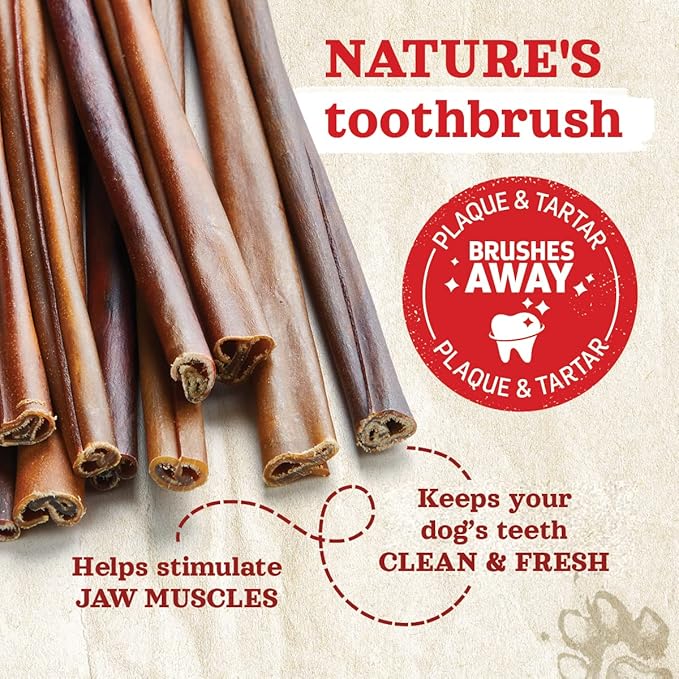 Natural Farm Collagen Dog Chews (3-5โ, 10 Units), Odor-Free Long Lasting Bully Sticks & Rawhide Alternative Dog Treats, 95% Collagen Low Fat, High Protein Best Dental Dog Treats โ Small & Medium Dogs
