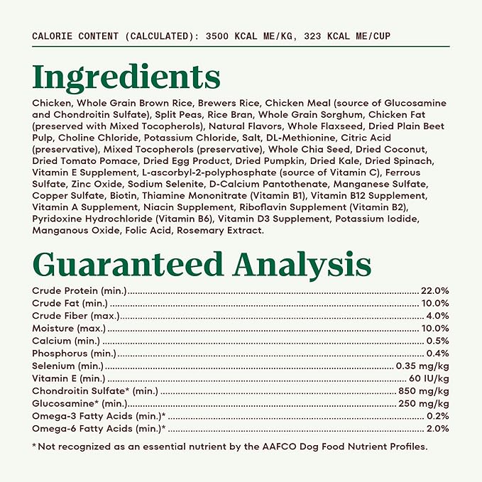 Nutro Natural Choice Senior Large Breed Dry Dog Food, Chicken and Brown Rice, 30 lbs.