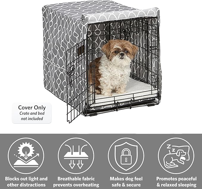 MidWest Homes for Pets Dog Crate Cover, Privacy Dog Crate Cover Fits MidWest Dog Crates, Machine Wash & Dry (Cover Only)