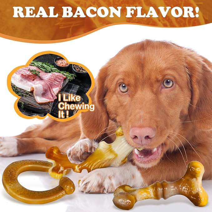 Dog Toys for Aggressive Chewers 3 Pack, Dog Chew Toys for Large Dogs, Indestructible Dog Toy for Aggressive Chewers, Chew Toys for Aggressive Chewers