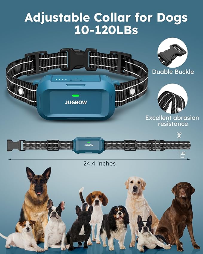 Jugbow Dog Shock Collar 2 Dogs - 4200FT Dog Training Collar with Remote, IPX7 Waterproof E Collar for Dogs Training Rechargeable Collars for Large Medium Small Dogs