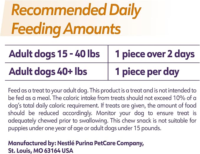 Purina Dentalife Plus Immune Support Chicken, Apple and Blueberry Flavor Large Dog Dental Chews, MP - 19 ct. Pouch