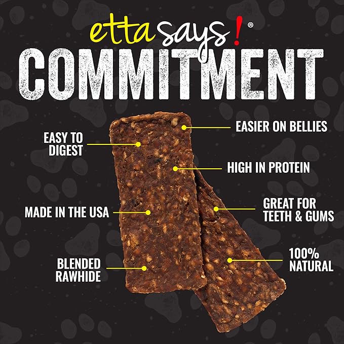 etta says! Premium Crunchy Chew Bars - All Natural - Duck and Sweet Potato - Made in The USA (12 Count Pack of 1)