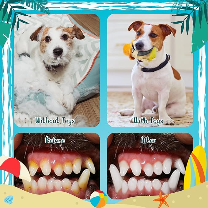 Zeaxuie 9 Pack Luxury Puppy Toys for Teething Small Dogs, Dog Toys with Cute Squeaky Puppy Chew Toys, Treat Ball and More Rope Toys