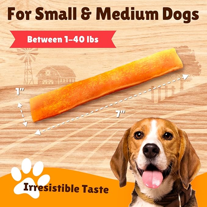 Gootoe Turkey Tendon Dog Treats, Sliced (M) 1 lb, 100% USA-Sourced Turkey, Natural Snack, Premium Puppy Chews, Hypoallergenic, Rawhide Free, Reseal Value Bags, Sizes for Medium Dogs
