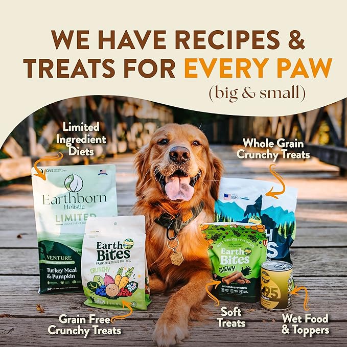Earthborn Holistic Great Plains Feast Bison Meal & Vegetables Grain-Free High Protein Dry Food for Dogs & Puppies (4 lb. Bag)