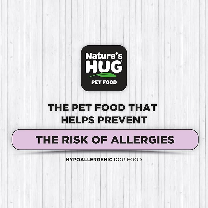 Nature's HUG Dry Dog Food, for Adult-Medium & Large Breeds, 20 lb. Chicken Flavor Plant-Based Protein Vegetarian Kibble, Grain-Free, Allergen-Free, Complete Protein & Balanced Nutrition