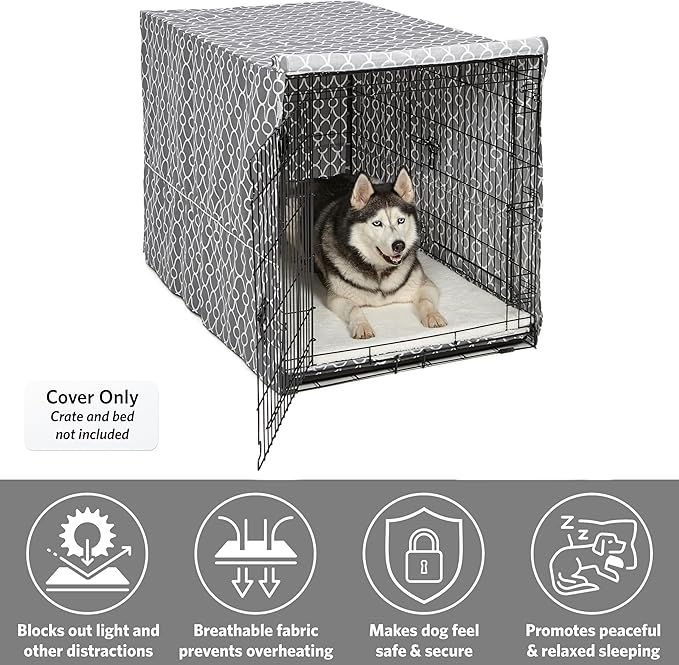 MidWest Homes for Pets Dog Crate Cover, Privacy Dog Crate Cover Fits MidWest Dog Crates, Machine Wash & Dry