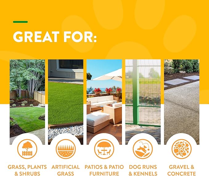 NaturVet – Yard Odor Eliminator | Eliminate Stool and Urine Odors from Lawn and Yard | Designed for Use on Grass, Plants, Patios, Gravel, Concrete & More | 16 oz Refill