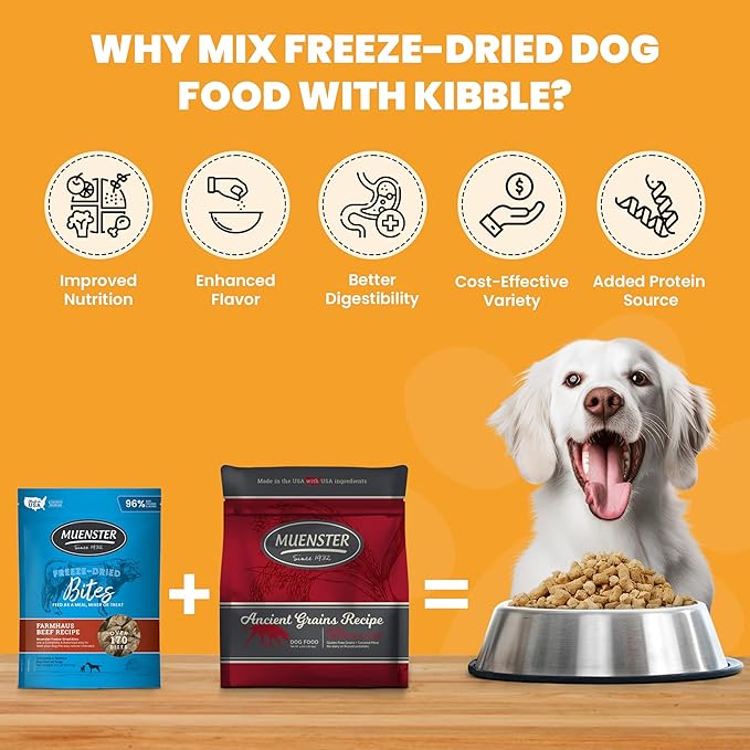 Muenster Freeze-Dried Meatballs Barnyard Chicken Recipe, 4 oz Package