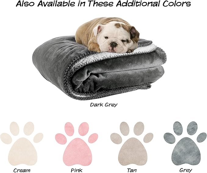 Waterproof Pet Blanket Collection– Reversible Throw Protects Couch, Car, Bed from Spills, Stains, or Fur – Dog and Cat Blankets by PETMAKER Dark Gray Large