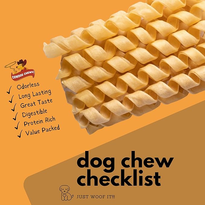 Natural Large Collagen Springs Dog Treats 5-7" (5 Pack)- Long-Lasting Alternative to Rawhide & Bully Sticks,Great for Teething and Aggressive chewers.