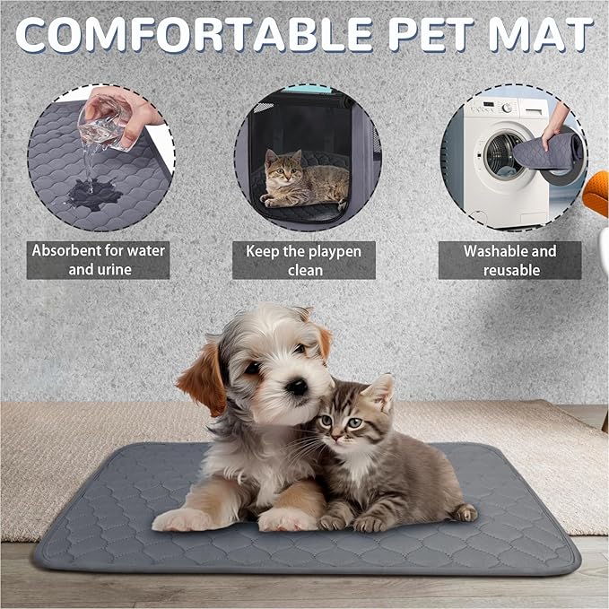 Portable Dog Playpen,Foldable Dog Cat Kennel Tent Cage,Dog Cat Rabbit Crates for Travel Water-Resistant Breathable Shade Cover,Indoor Outdoor Travel Camping Use for Small Puppy Pet Green L