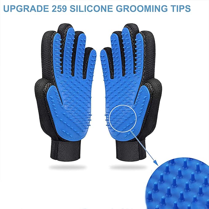 Dog Washing Gloves Brush for Pet: JOANGIHC 3PCS Dogs Shedding Wash Massage Gloves Grooming for Short Long Haired Dogs Cats (Light Yellow)