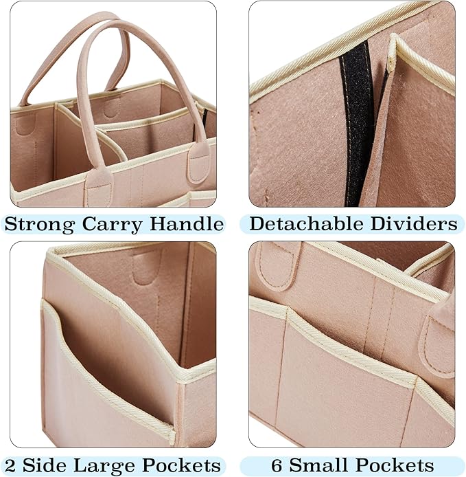 Pet Grooming Tote Bag, Dog Grooming Supplies Organizer Bag, Dog Grooming Bag for Travel Outdoor(BAG ONLY) (Khaki)