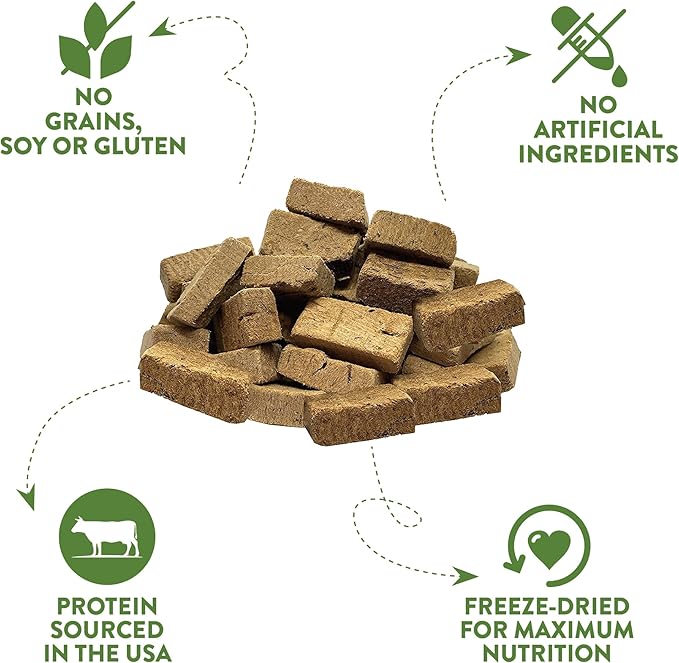 McLovin's Pet Freeze Dried Raw Beef Liver Dog Treats and Toppers, 14 oz. - Single Ingredient, Grain-Free, Gluten-Free, High-Protein Treat – Healthy Dog Training Treats