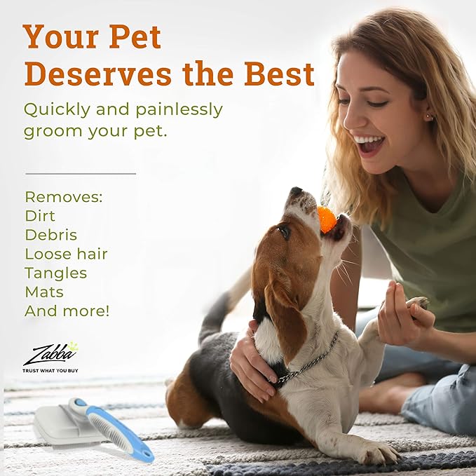 Self Cleaning Dog Brush for Shedding Slicker Brush Cat Long Haired Pet Brush Grooming Deshedding Supplies - Small Pets White