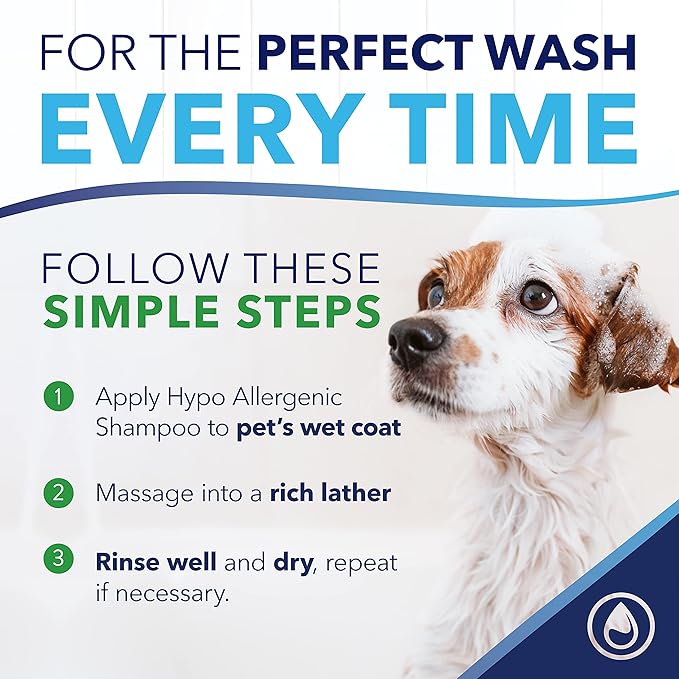 TropiClean OxyMed Hypoallergenic Dog Shampoo for Allergies and Itching, Skin Soothing Shampoo for Pets with Sensitive Skin, Tearless, Cat Safe, 20oz.