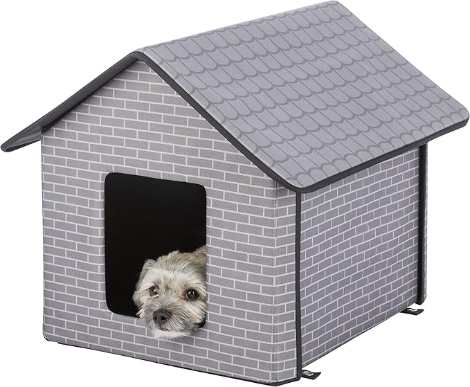 TRIXIE Pet House for Small Dogs & Cats – Insulated Dog House Outdoor with Foam Insulation & Waterproof Fabric, Lightweight Portable Dog House – 22.1 x 17.7 x 16.9