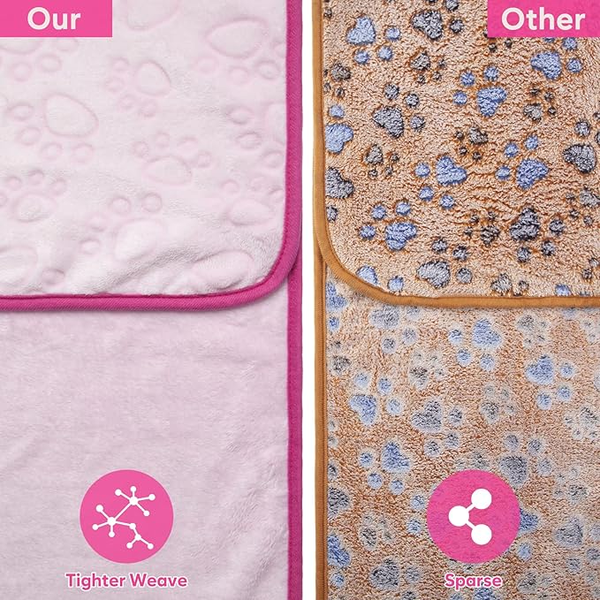 Premium Soft Dog Blankets for Large Dogs, Large Cat Blanket Calming Washable for Bed Couch Protection Cover, Dog Essentials for Large Dog, 66 * 82 inches, Pink
