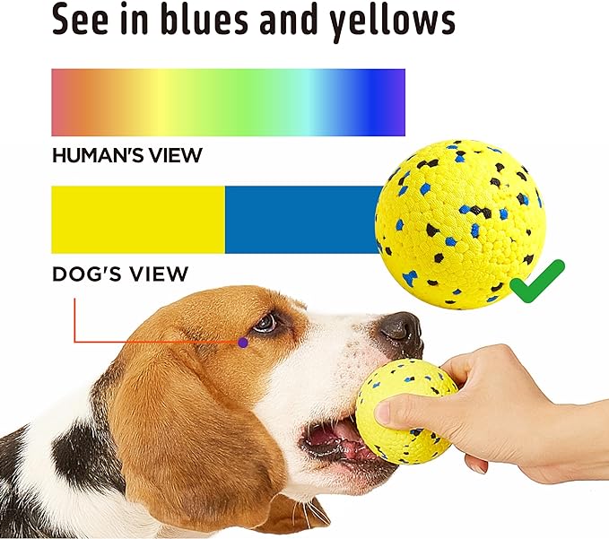 Dog Balls, 3Pcs Chew Toys Tennis Ball for Aggressive, Chewers Durable Teething Molar Tug Dog Toys, Interactive Fetch Balls Gift Set for Large Dog Medium Dog and Puppies, Durable Tug Toy, Yellow