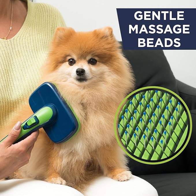 Bonza by Leash Boss Pet Slicker Brush - Long Hair Grooming Tool for Cats and Dogs, Deshedding and Detangling (Large)