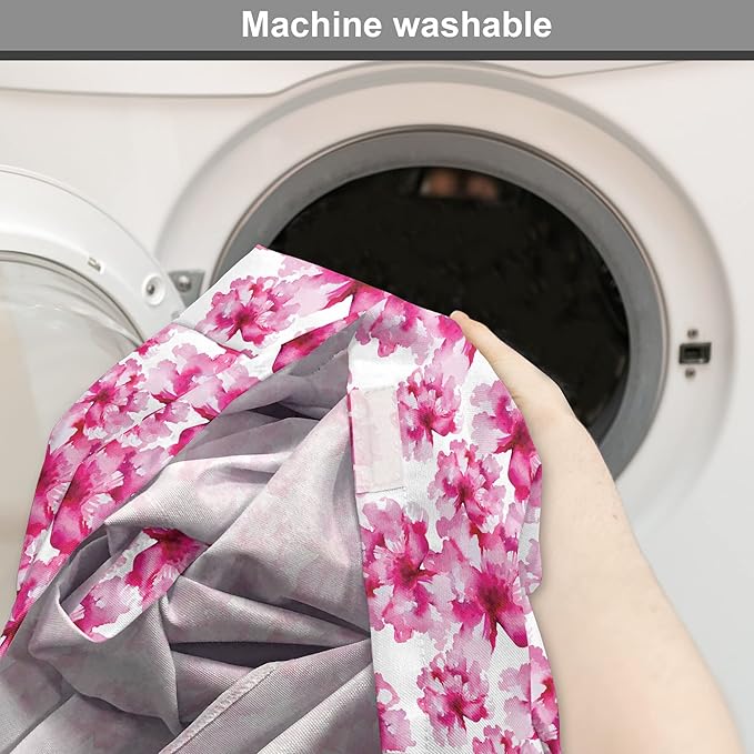 Ambesonne Waterproof Dog Crate Cover, Abstract Floral Peonies Pattern, 18 Inch, Magenta Pink