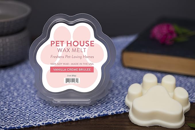 One Fur All 100% Natural Soy Wax Melts in 20+ Fragrances, Pack of 2 - Long Lasting Pet Odor Eliminating Wax Melts, Non-Toxic, Made in USA (Vanilla Creme Brulee)