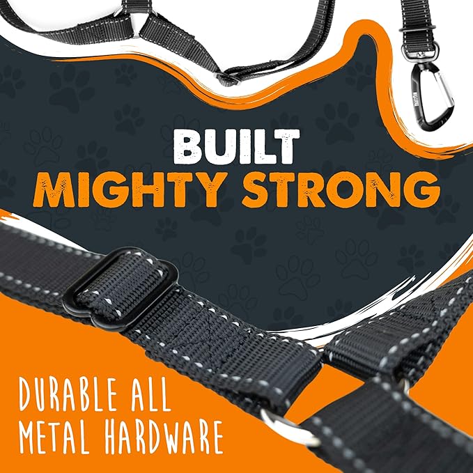 Mighty Paw Dog Seat Belt - Adjustable Length Fits Both Large and Small Dogs - Universal Design - Fits All Car Headrest - Reinforced Tactical Buckle - Strong and Easy to Use - Lightweight and Strong