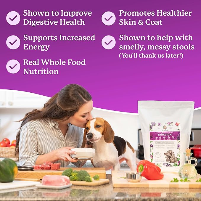 Dr. Harvey's Paradigm Green Superfood Dog Food, Human Grade Dehydrated Grain Free Base Mix for Dogs, Diabetic Low Carb Ketogenic Diet (3 Pounds)