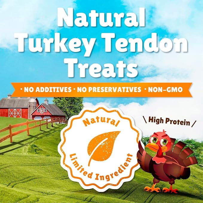 Gootoe Turkey Tendon Wrapped Chicken Stick – 100% USA-Sourced, Natural Snack, Premium Training Chews, Hypoallergenic, Rawhide-Free, Reseal Value Bags, Sizes for Small Dogs, Twists (Small) 10 Unit/Pack