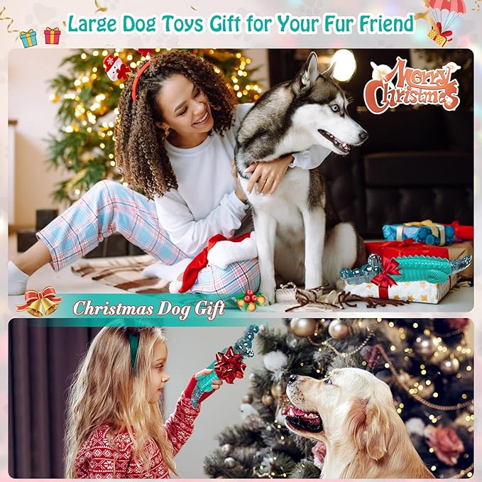 Dog Toys for Aggresive Chewers:Dog Toys for Large Dogs - Tough Dog Chew Toys - Indestructible Dog Toys for All Breed Sizes to Keep Them Busy