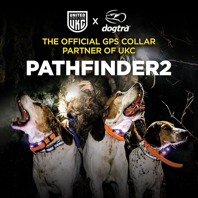 Dogtra Pathfinder 2 Additional Receiver Dog GPS Tracker e Collar Black LED Light No Monthly fees Free App Waterproof Smartwatch Control Satellite Real Time Tracking Long Range Smartphone Required