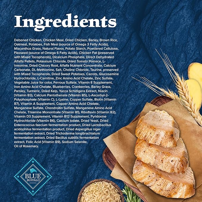 Blue Buffalo Wilderness Natural High-Protein Healthy Weight Dry Food for Large Breed Adult Dogs, Chicken Recipe, 24-lb. Bag