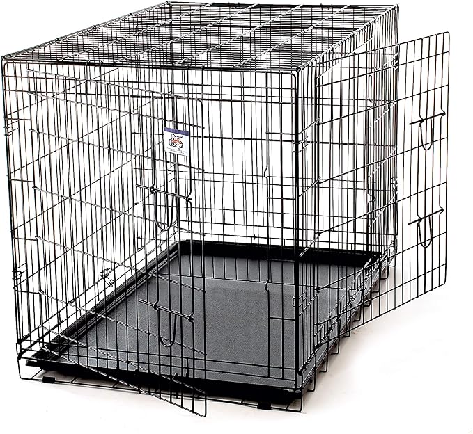 Pet Lodge® Wire Dog Crate | Small Pet Carrier | Easy to Clean | Multi-Functional Pet Crate | Double Door Crate | Great for Pets Up to 130lbs | Giant