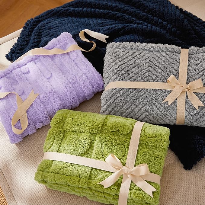 Bedsure 1 Pack 2 Dog Blankets for Small Dogs - 2pcs Washable Soft Fluffy Puppy Blanket with Premium 300GSM Coral Fleece, Cozy Cat Blankets for Indoor Cats, Fuzzy Pet Blanket for Kitten Doggy, Navy