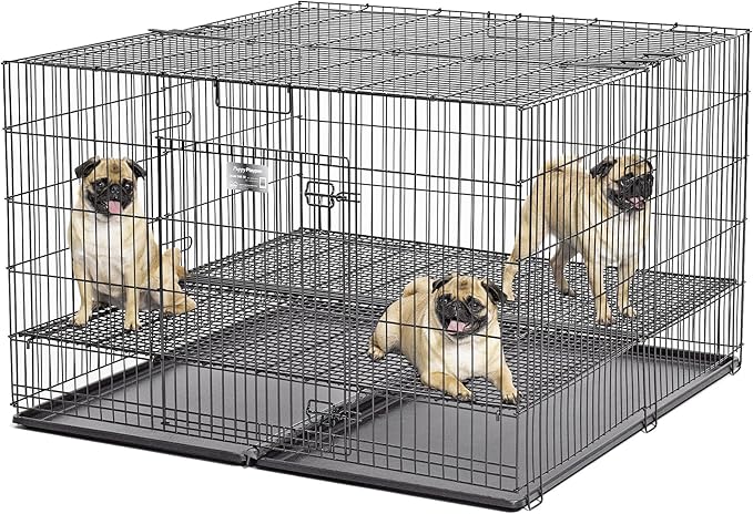 MidWest Homes for Pets Puppy Playpen Crate - 248-10 Grid & Pan Included