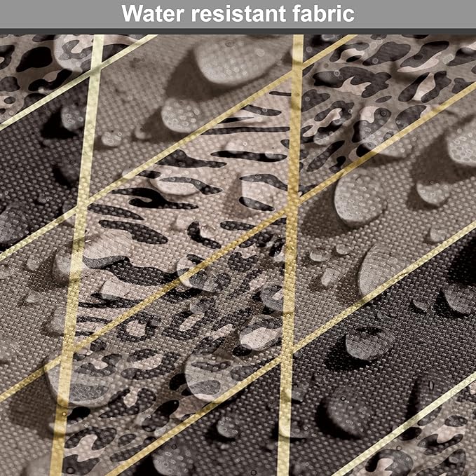 Lunarable Contemporary Brown Dog Crate Cover, Rhomb Check Pattern with Animal Skins, Easy to Use Pet Kennel Cover for Small Dogs Puppies Kittens, 18 Inch, Umber Dark Brown