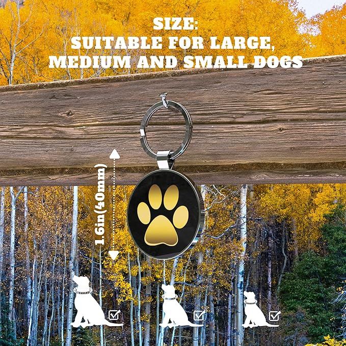 QR Code Dog Tag,Dog Tags Personalized for Pets, Custom Dog Name ID Tags Personalized Dog and Cat Tags -Free Online&Scan QR Receive Instant Location Alert Email