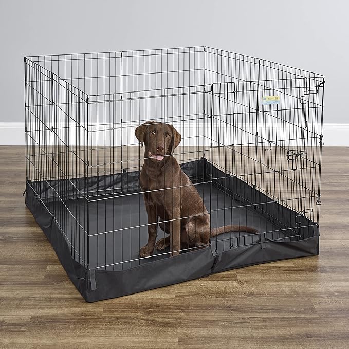 MidWest Homes for Pets Square Exercise Pen Fabric Mesh Bottom