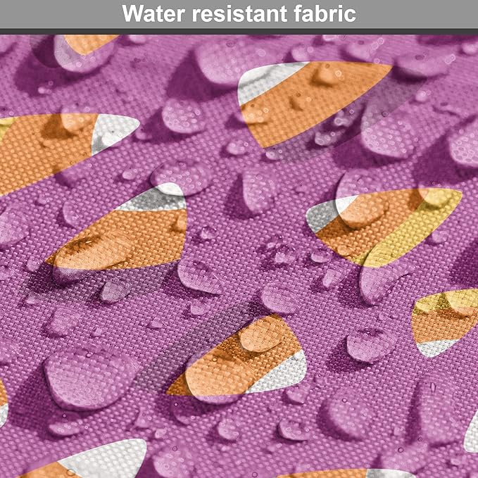 Lunarable Candy Corn Dog Crate Cover, Continuing Interpretation of Triangular Sugary Elements, Easy to Use Pet Kennel Cover for Cats & Medium Dogs, 30 Inch, Fuchsia Apricot