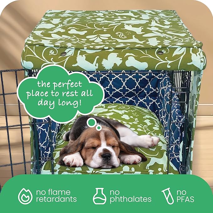 Amarillo by Morning 36-inch Dog Crate Cover, Molly Mutt Large Kennel Cover Measures 36" x 24’" x 27",, Two Panel Doors Roll Up, Made from Machine-Washable 100% Cotton Durable, Breathable & Pre-shrunk