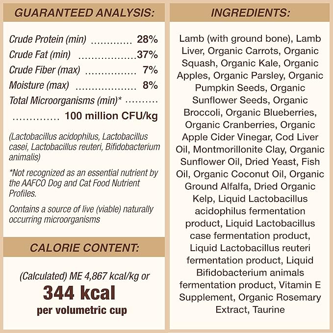 Primal Freeze Dried Dog Food Pronto, Lamb; Scoop & Serve, Complete & Balanced Meal; Also Use as Topper or Treat; Premium, Healthy, Grain Free, High Protein Raw Dog Food (16 oz, 2-Pack)